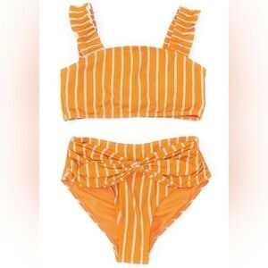Habitual Kid Orange Striped Bikini NWT